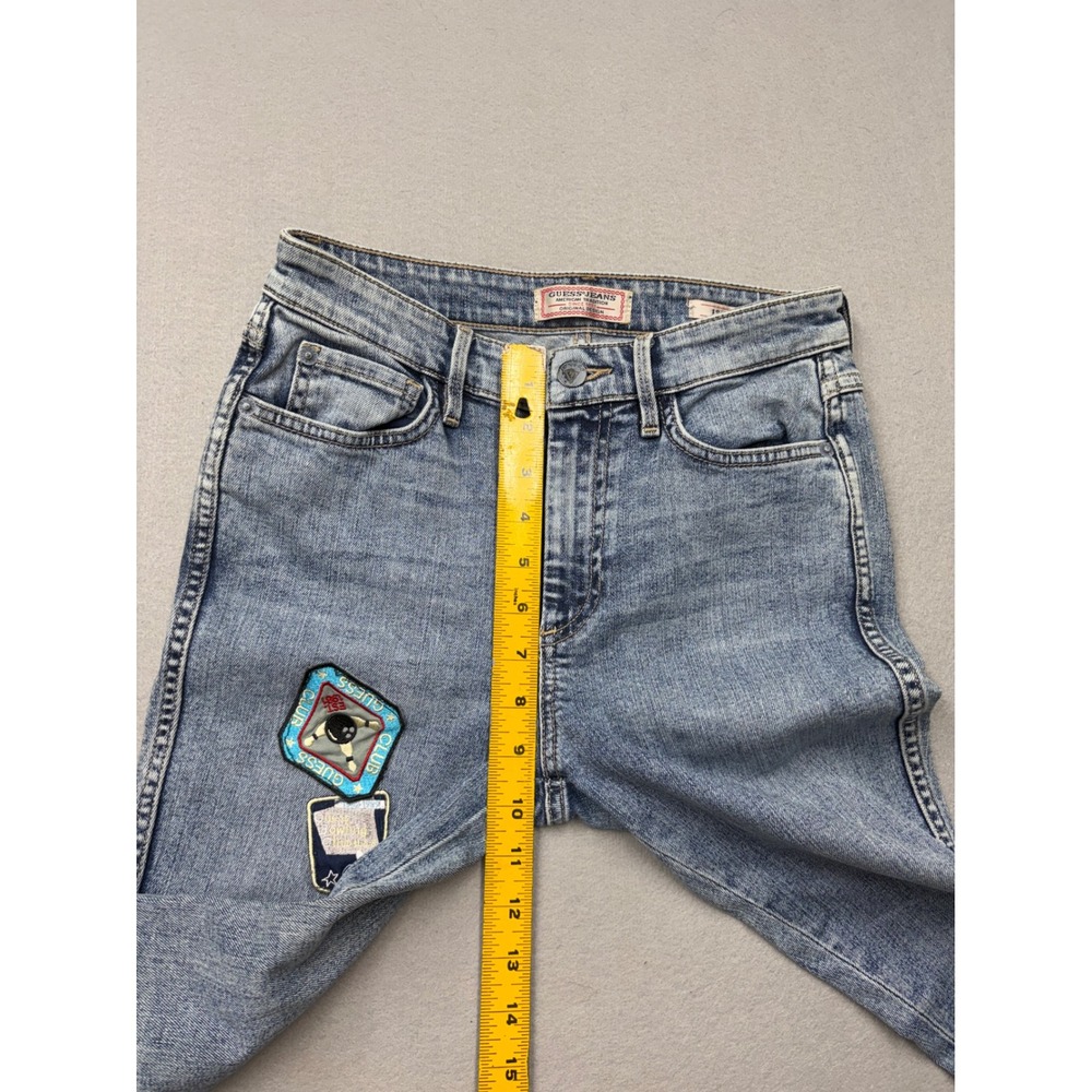 Guess Jeans Women 26 Straight Leg Patchwork Raw Hem Vintage Style W71AC4R2190 - Picture 9 of 13